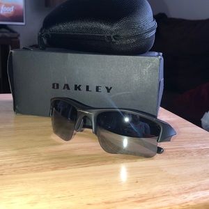 Oakley matte black sunglasses Flak Jacket XLJ